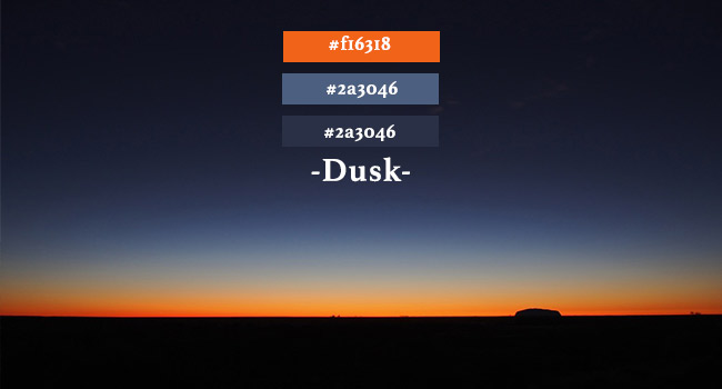 dusk colour palette